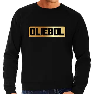 Bellatio Decorations Oliebol Foute Oud En Nieuw Sweater - Zwart - Heren - Jaarwisseling Outfit - Truien L
