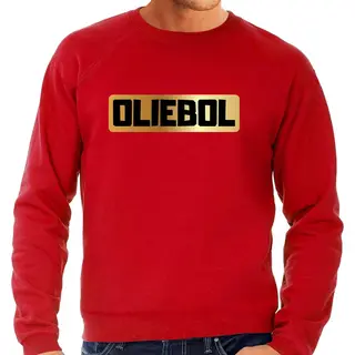 Bellatio Decorations Oliebol Foute Oud En Nieuw Sweater - Rood - Heren - Jaarwisseling Outfit - Truien M