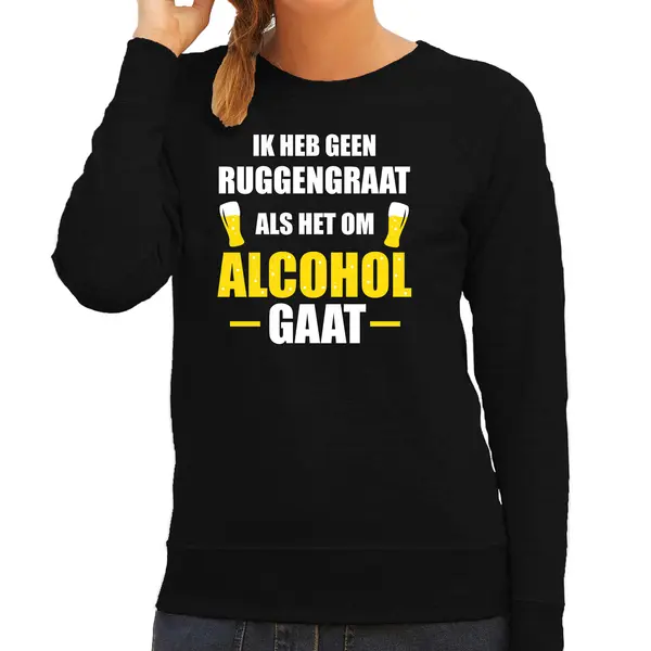 Bellatio Decorations Apres Ski Sweater Geen Ruggengraat Zwart Dames - Wintersport Trui - Foute Apres Ski Outfit/ Kleding Xxl thumbnail