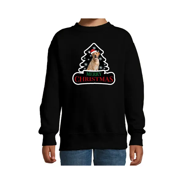 Bellatio Decorations Dieren Kersttrui Labrador Zwart Kinderen - Foute Honden Kerstsweater Jongen/ Meisjes - Kerst Outfit Dieren Liefhebber 134/146 thumbnail