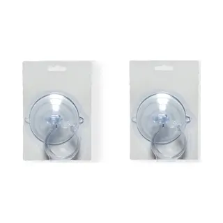 Decoris 2x Stuks Zuignap Ophanghaak Voor Kerstversiering/kerstdecoratie 8, 5 Cm - Ophanghaken/ophanghaakjes