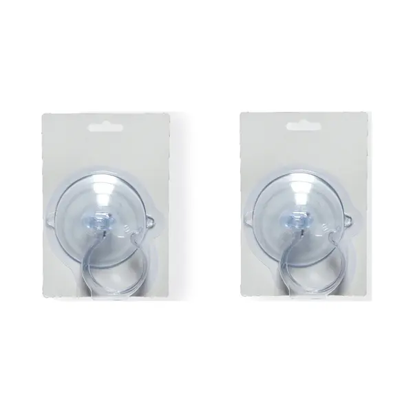 Decoris 2x Stuks Zuignap Ophanghaak Voor Kerstversiering/kerstdecoratie 8, 5 Cm - Ophanghaken/ophanghaakjes thumbnail