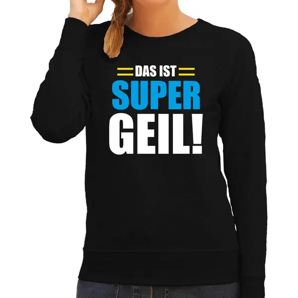 Bellatio Decorations Apres Ski Trui Das Ist Supergeil Zwart Dames - Wintersport Sweater - Foute Apres Ski Outfit/ Kleding/ Verkleedkleding L thumbnail
