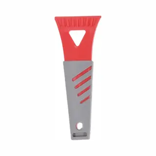 Kunststof Ijskrabber Rood/grijs 18 Cm - Ruiten Krabbers - Auto Accessoires Winter