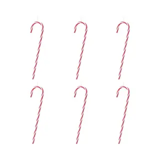 Zuurstokken - Rood/wit - 12x - Hangers - 13 Cm - Kerstboomversiering - Kerstdecoratie