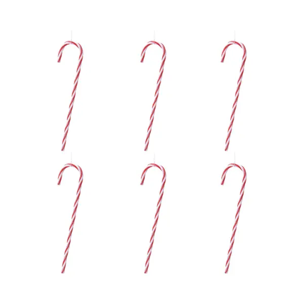 Zuurstokken - Rood/wit - 12x - Hangers - 13 Cm - Kerstboomversiering - Kerstdecoratie thumbnail