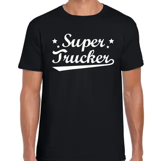 Bellatio Decorations Super Trucker T-shirt Heren - Beroepen / Cadeau Vrachtwagenchauffeur Xxl