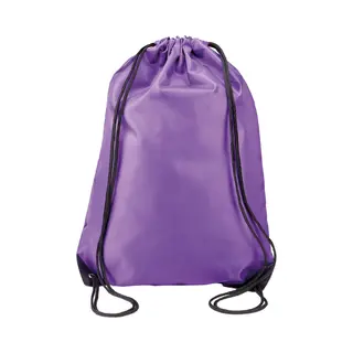 Gymtas Met Rijgkoord - Paars - 34 X 44 Cm - 11L - Sport Draagtas - Polyester - Verstevigde Hoeken