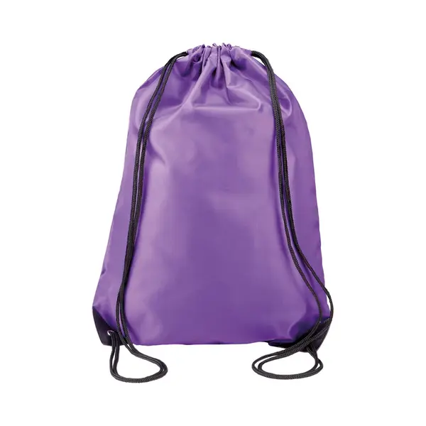 Gymtas Met Rijgkoord - Paars - 34 X 44 Cm - 11L - Sport Draagtas - Polyester - Verstevigde Hoeken thumbnail