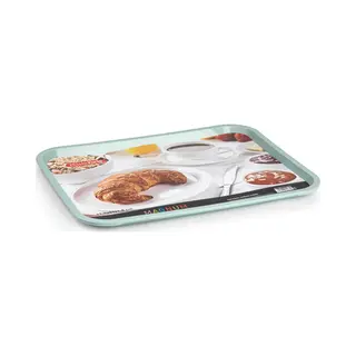 Plasticforte Dienblad/serveerblad - Kunststof - 41 X 31 Cm - Mintgroen - Kopjes En Glazen Tray - Keuken