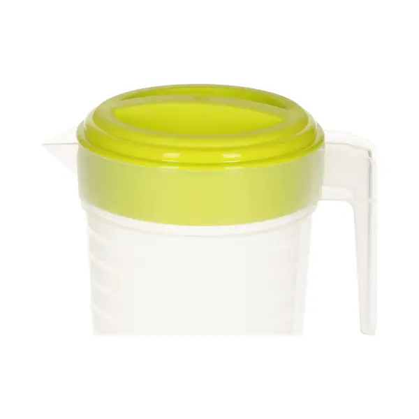 Plasticforte Waterkan Met Deksel - 1 Liter - Groen/ Transparant - Kunststof - Schenkkan Karaf thumbnail