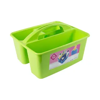 Hega Hogar Opbergbox/opbergmand - Groen - Met Handvat - 6 Liter - Kunststof - 31 X 26, 5 X 18 Cm - Voor Schoonmaakspullen