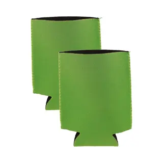Shoppartners 2x Blikjes Koeler - Koelhoud Hoesje - Bierblik Hoesje - Groen - Frisdrank/bier Blikjes Koel Houden