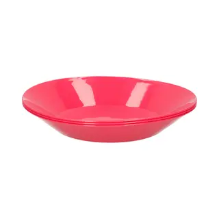 Hega hogar 3x Stuks Ontbijt/diner Diepe Bordjes Hard Kunststof 21 Cm In Het Roze. Outdoor Servies Camping/picknick/verjaardag