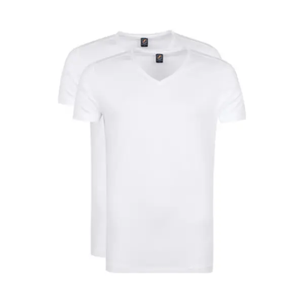 Suitable Vitasu T-Shirt V-Auschnitt Weiß 2-Pack - Grösse Xxl - Herren - Bekleidung - Slim-fit - Stretch - thumbnail