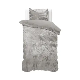 Dreamhouse Metallic Dekbedovertrek - 140x200/220 + 1 Kussenslopen 60x70 - Zilver - Lits-Jumeaux