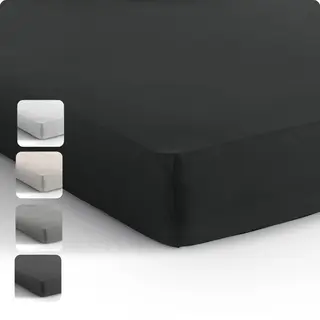Sleeptime Jersey Hoeslaken - Jersey - 140x200 - Zwart