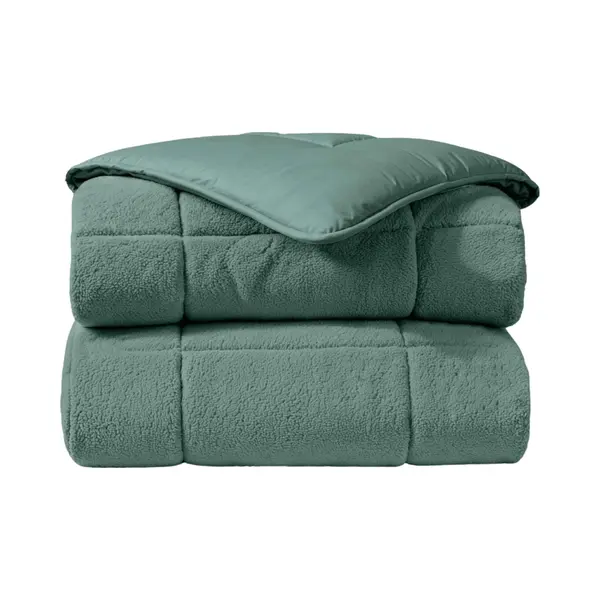 Zelesta® Teddybed Groen 140x200 - Teddy Dekbedovertrek - 30 Dagen Proefslapen - Fluffy Dekbedovertrek - Wasbaar Dekbed - Dekbed Zonder Overtrek thumbnail