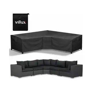 Villux Beschermhoes Tuinbank - Beschermhoes Tuinmeubelen - Hoes Tuinmeubelen - Hoes Tuinset - Loungeset - Waterdicht - Hoes Loungeset - 420D - 300/98