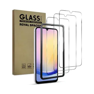 Royal Spacius 3 Stuks Screenprotector Geschikt Voor Samsung Galaxy A15 - Met Uitlijn Tool - Gehard Beschermglas - Tempered Glass Screen Cover