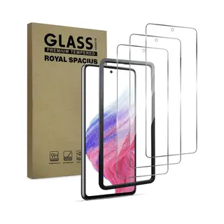 Royal Spacius 3 Stuks Screenprotector Geschikt Voor Samsung Galaxy A53 - Met Uitlijn Tool - Gehard Beschermglas - Tempered Glass Screen Cover