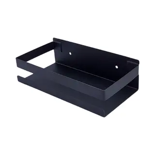 Sanics® Doucherek Zonder Boren – Zelfklevend Badrek - Hangend Douchebakje - Douchemand – Doucherekje Zwart - Doucherekjes 20CM