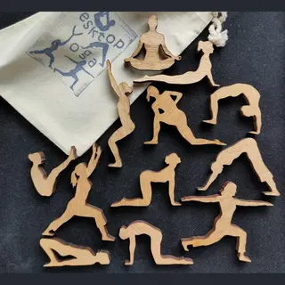 WoodyDoody Desktop Yoga Anti Stress Stapeltoren - Balanceer Toren Voor Kantoor Of Thuis - Breinbreker Volwassenen Yoga Puzzel Met Opbergtas - Reis Spellen