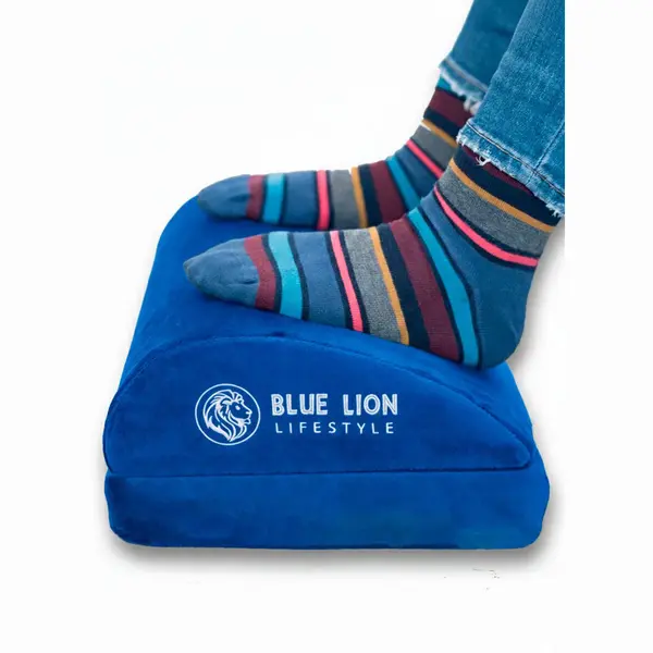 Blue Lion Lifestyle Blue Lion Verstelbare Voetensteun - Voetenbankje - Ergonomisch - Tegen Rugpijn - Blauw thumbnail