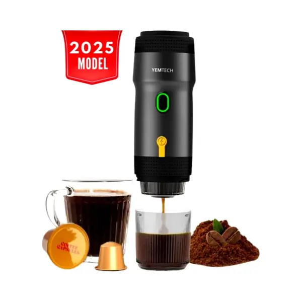 Yemtech® Draagbare Espressomachine - Mini Reis Espressomachine - Mini Koffiemachine - Koffiezetapparaat Voor Camping Auto Vrachtwagen – Mini thumbnail