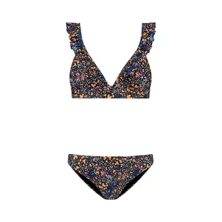 Shiwi Bikini 'Bobby' Blauw / Lichtoranje / Rosa / Zwart