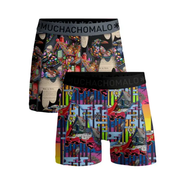 Muchachomalo Boys Boxershorts - 2 Pack - Maat 176 - 95% Katoen - Jongens Onderbroeken thumbnail