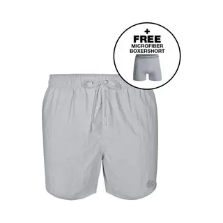 Muchachomalo Jongens Zwembroek + Boxershort - Maat 110/116 - Grijs - Boys Swimshort