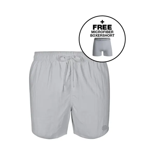 Muchachomalo Jongens Zwembroek + Boxershort - Maat 134/140 - Grijs - Boys Swimshort thumbnail