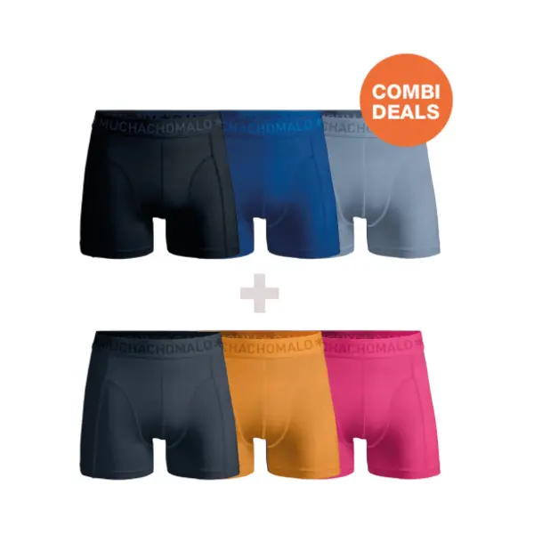 Muchachomalo Men Boxershorts - 3+3 Pack - Maat S - 95% Katoen - Mannen Onderbroeken thumbnail
