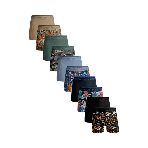 Muchachomalo – Boxershort Heren – 95% Katoen – 10 Pack – Maat 4XL – Normale Lengte – Onderbroeken Heren – Boxershorts – Ondergoed thumbnail
