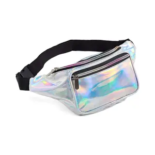Yono Heuptasje Festival - Dames En Heren - Fanny Pack - Buideltasje - Telefoontasje Crossbody - Glitter - Zilver