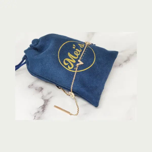 Mei's Muse Love Chain - Ketting - Titanium Staal - Roségoud / Maat 40 T/m 45 Cm thumbnail