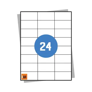 Dula Etiketten - Stickervellen A4 - 24 Stickers Per Vel - 70 X 37 Mm - 100 Vel