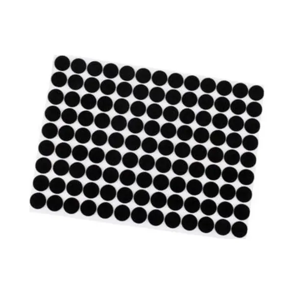 Fsw-Products - Zelfklevend Meubelonderzetters Zwart – 117 Stuks - 1.2cm Dia - Antikras - Zelfklevende Vilt - Stoelpoot Beschermers - Vloer thumbnail
