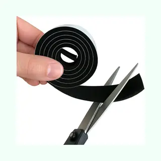 Fsw-Products - Zelfklevend Meubelvilt Zwart (Rol 1 Meter) - 2cm Breed - Viltjes - Antikras Vilt - Zelfklevende Vilt - Viltjes Stoelpoten -