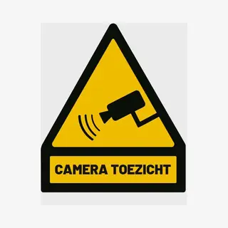 Plakkers Sticker Camerabewaking 10x10 Cm | Uv & Waterproof | Camera Sticker | Camerabewaking Sticker | Verplicht Bij Camera Of Slimme Deurbel | Videobewaking