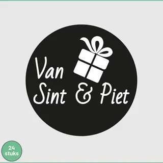 Plakkers Cadeaustickers Sinterklaas 24 Stuks - Kado Inpakken - Cadeaulabels Sint & Piet