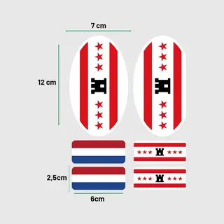 Plakkers Drentse Vlag Stickers Auto - Uv - En Waterproof