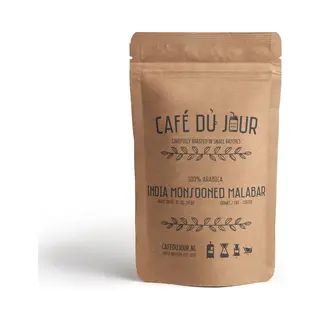 Café Du Jour 100% Arabica India Monsooned Malabar 250 Gram Vers Gebrande Koffiebonen