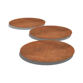 Cortenstaal Staptegel - Rond - Cm - 50x50cm - Roestkleur - MySteel