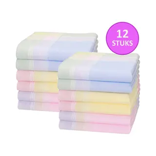 Sorprese Dames Zakdoeken - Sofia - Set Van 12 Zakdoeken - Italiaans Katoen - Cadeau