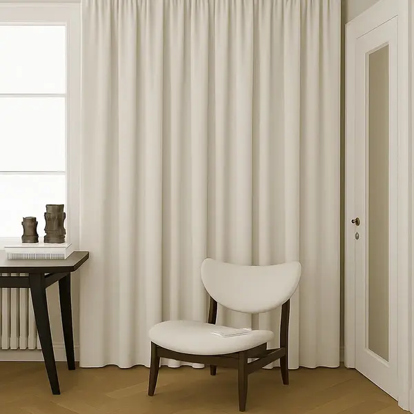Maroyathome Elsa - Gordijn - Verduisterend - Met Plooiband - Kant-en-klaar - 150x250 Cm - 150 Cm Breedte En 250 Cm Lengte - Off White - 1 Stuk thumbnail
