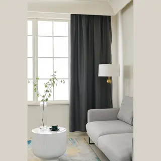 Maroyathome Elsa - Gordijn - Verduisterend - Met Plooiband - Kant-en-klaar - 144x180 Cm - 144 Cm Breedte En 180 Cm Lengte - Antraciet - 1 Stuk