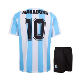 Kingdo Argentinie Voetbaltenue Maradona - Voetbaltenue Kinderen - Shirt En Broekje - Jongens En Meisjes - Volwassenen - Heren En Dames-152