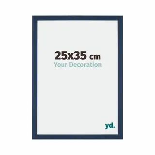 Your Decoration Fotokader 25x35 Cm - Donkerblauw Geveegd - Mdf - Mura